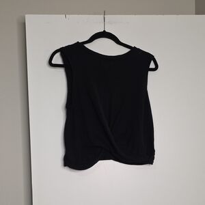Deletta Black Twist Muscle Tee